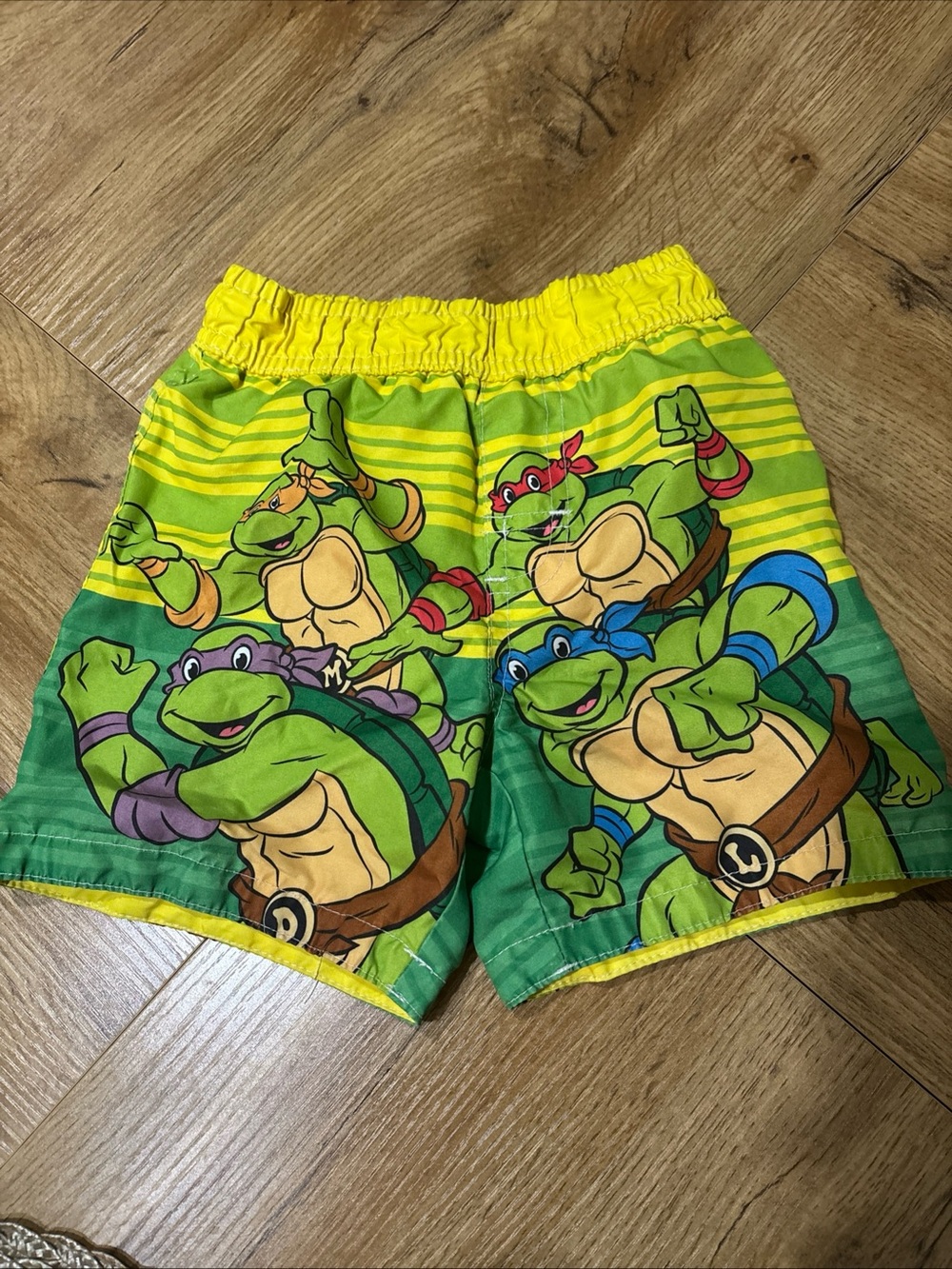 Teenage Mutant Ninja Turtles Boys Swim Shorts - Bright Green & Yellow